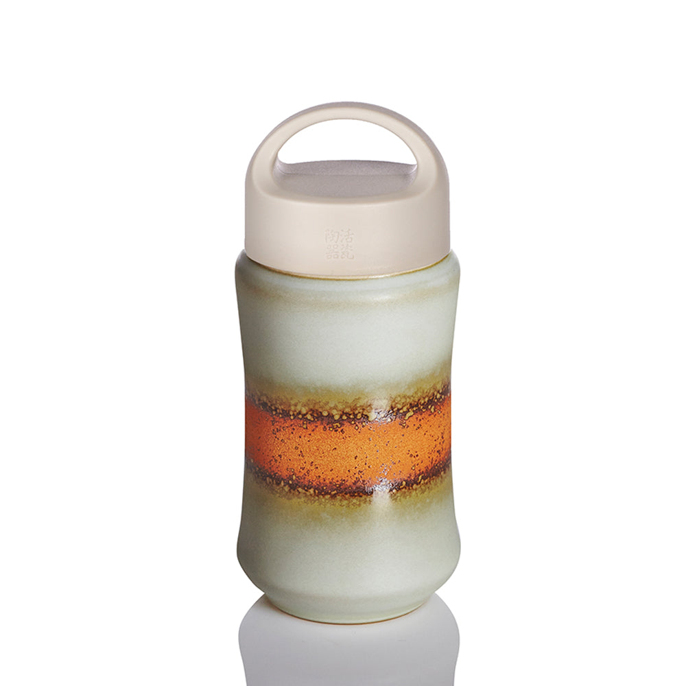 Liven Clay Smile Curve Tumbler with Travel Lid