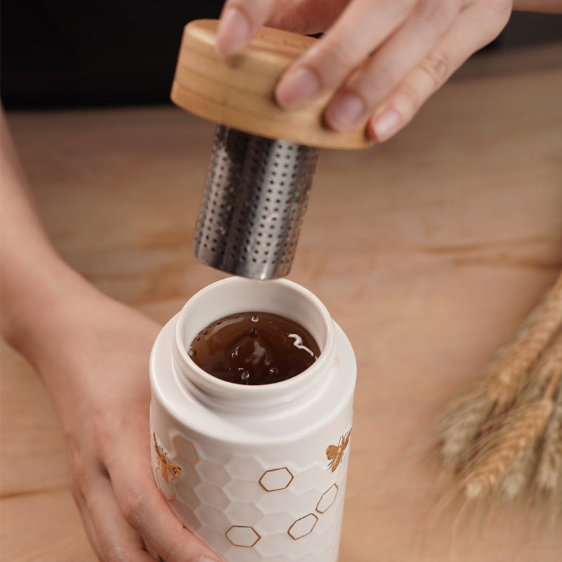 Bamboo Tea Infuser Lid